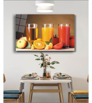 Fruchtsäfte Art Design rechteckiges spezial Glasbild!